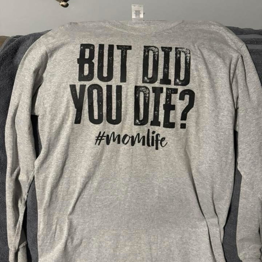 Gray Long Sleeve Graphic Tee